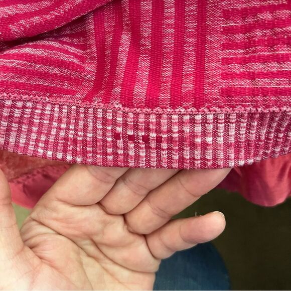 Lululemon Rest Less Heathered Berry Rumble Textured Slim Fit Long Sleeve Shirt - Picture 5 of 10